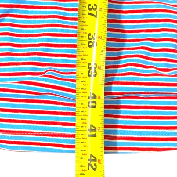 J. McLaughlin Women's Size Medium Elora Dress Blue Red Stripes - Picture 10 of 10